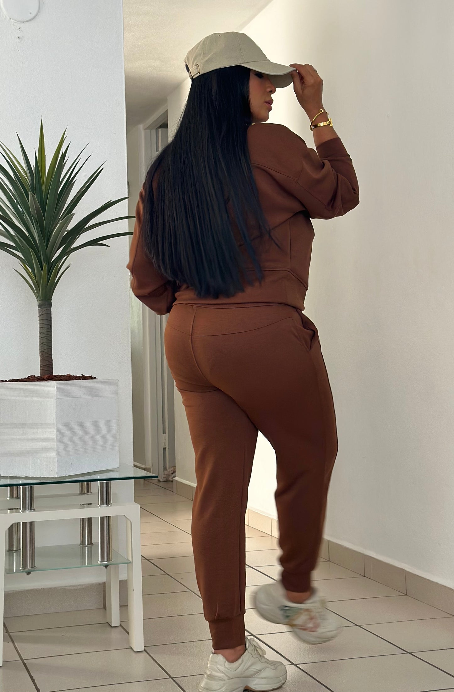 Basic Premium Choco Brown Spandex Pants Set (ES LIVIANO Y NO ES SWEATER NI ES CALUROSOSO)