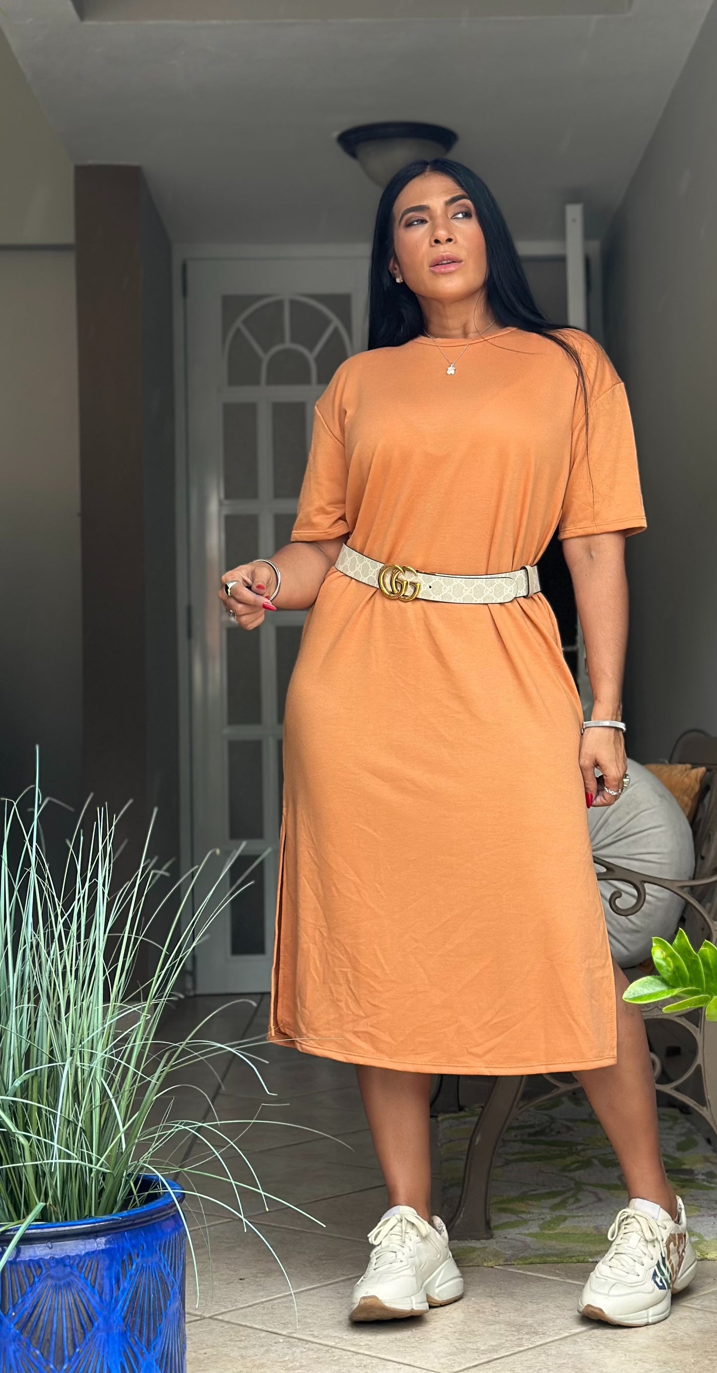 Dera Spandex Midi Dress (Único color)