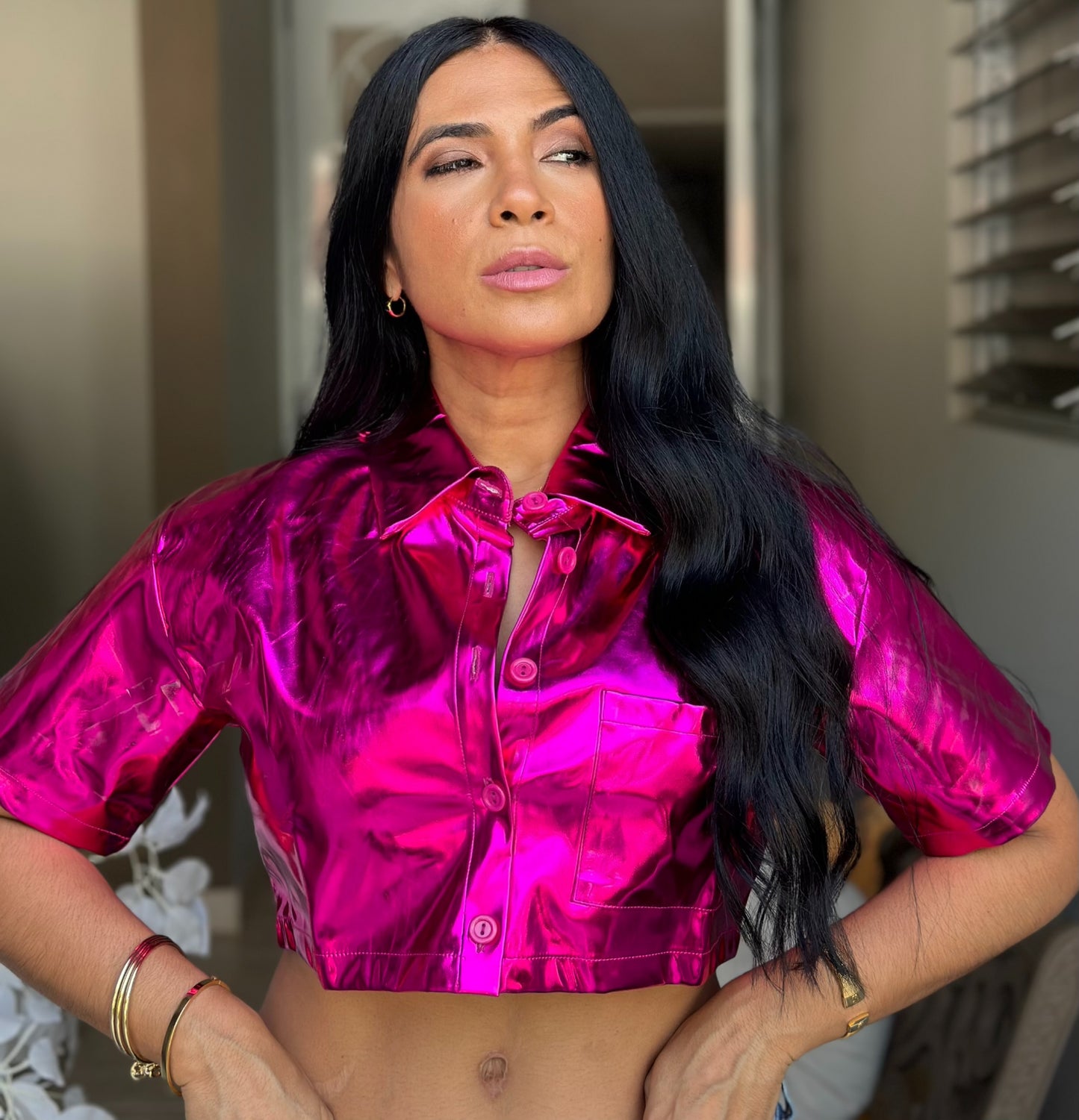 Única Metallic Top