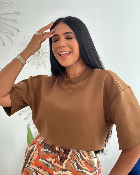 Brown Chocó Oversized Top