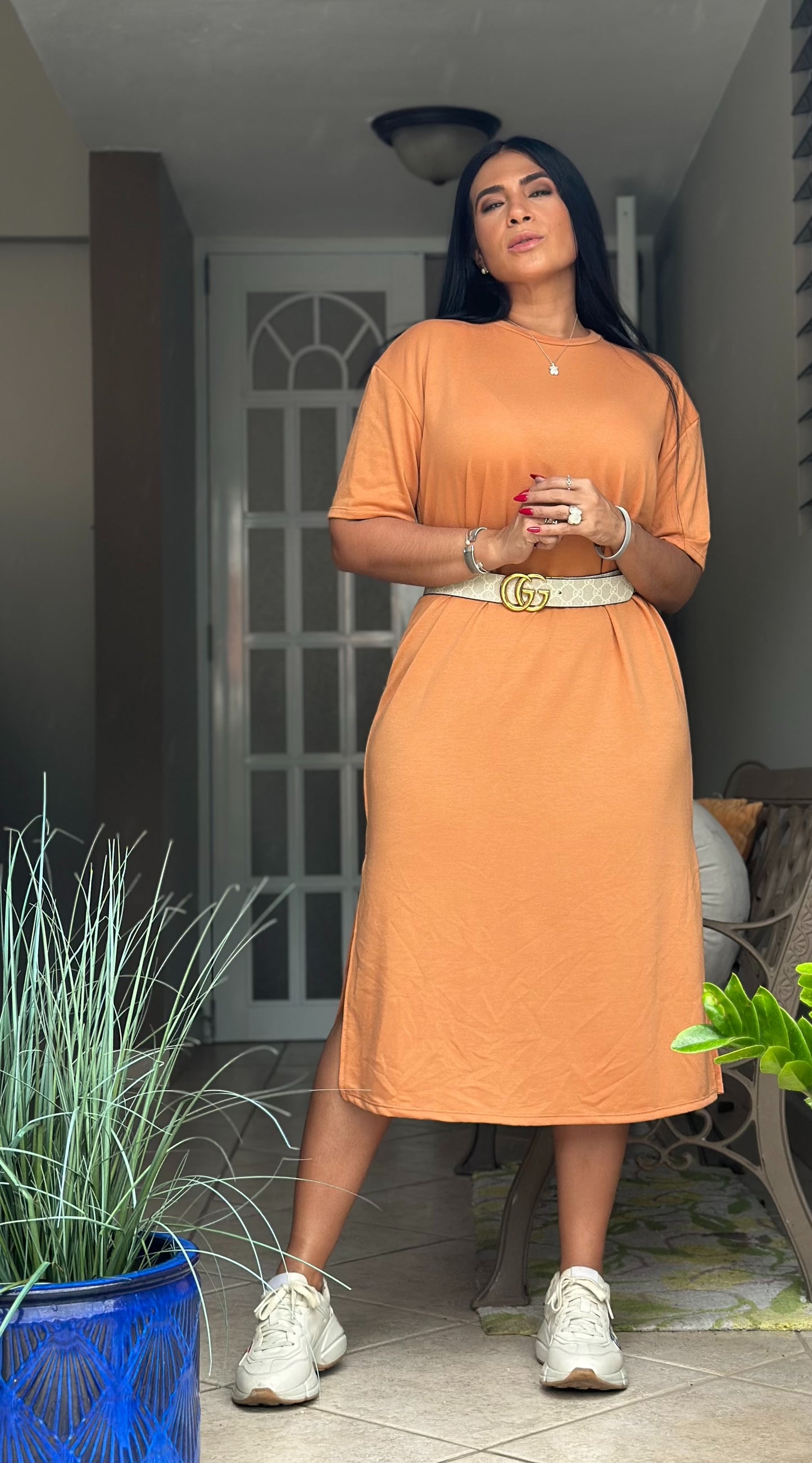Dera Spandex Midi Dress (Único color)