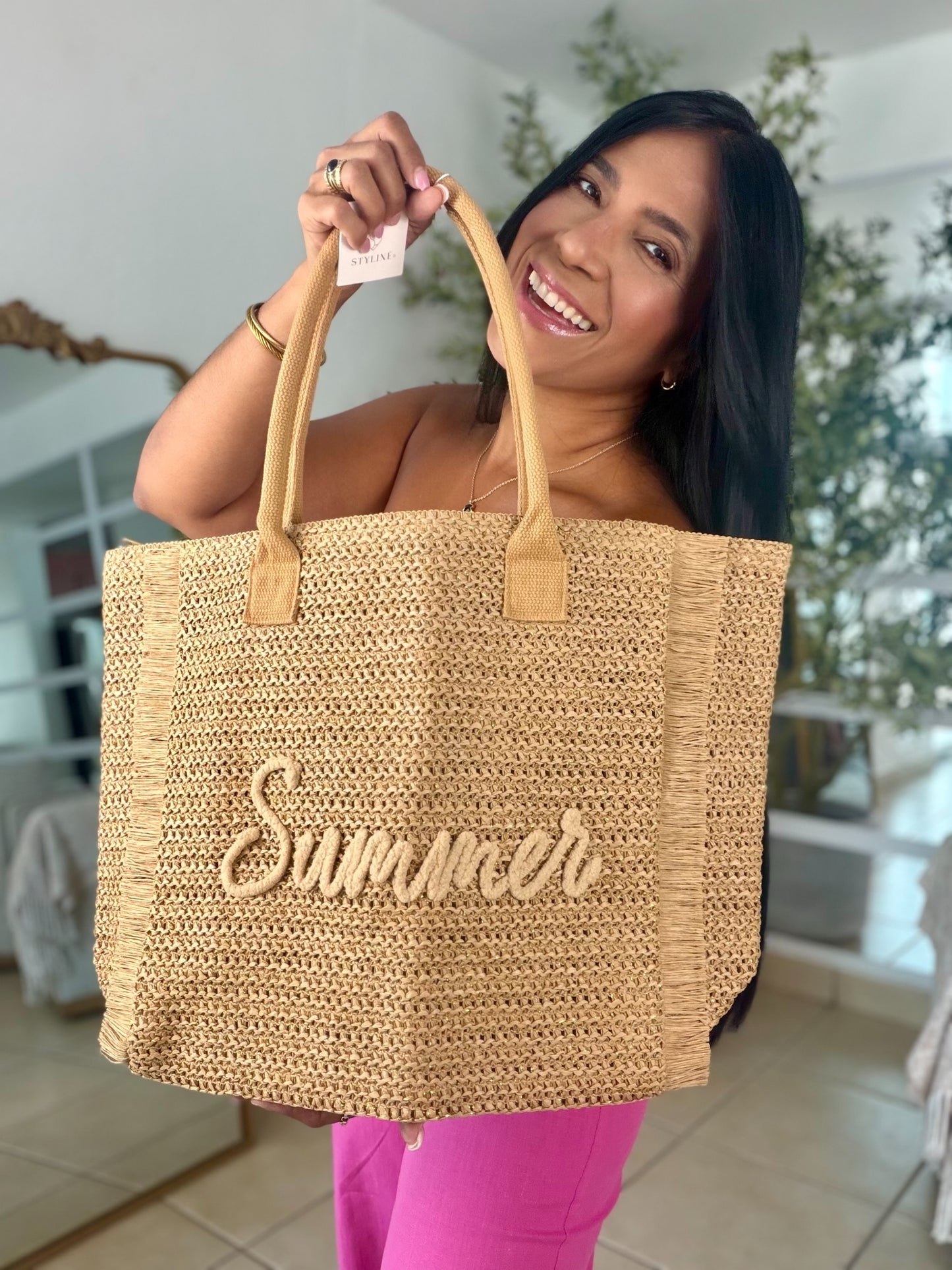Summer XLarge Tote Bag Tan Beige