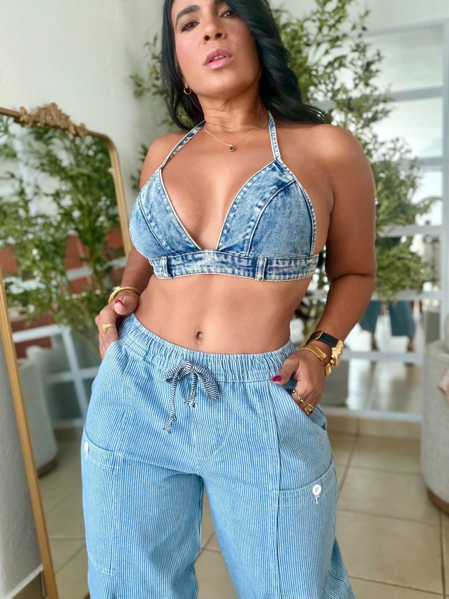 Baggy Spandex Denim Blue Luxe Jeans (que ajuatas a tu gusto) una belleza!! Mega Premium