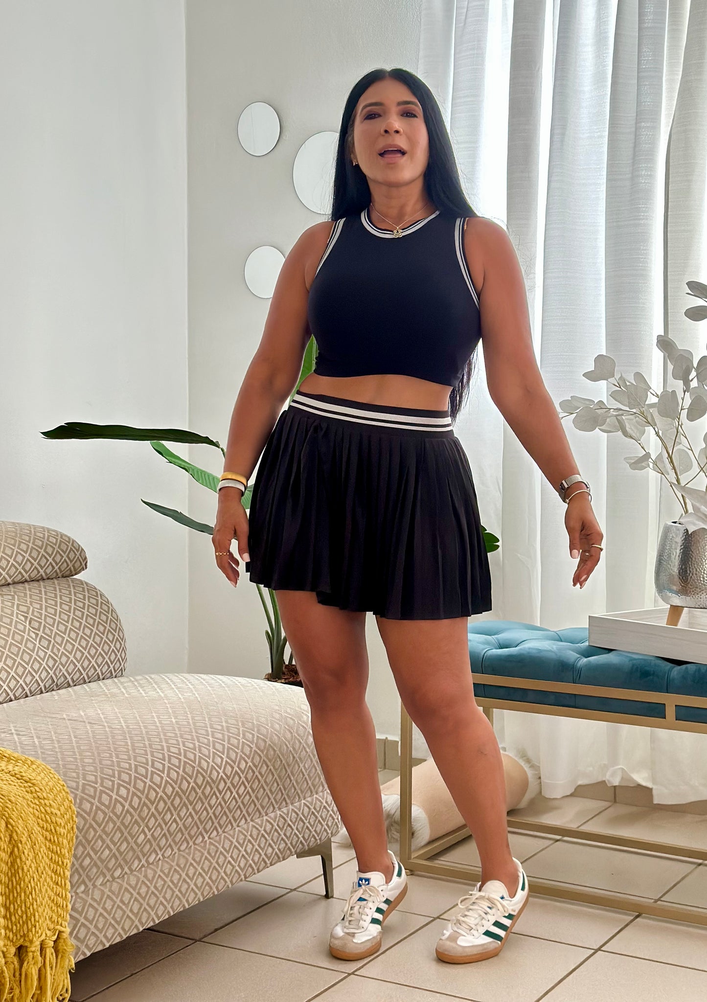 Tennis Set Falda Pantalón (Pantalón debajo largo) Mega expandible y Mega cómodo