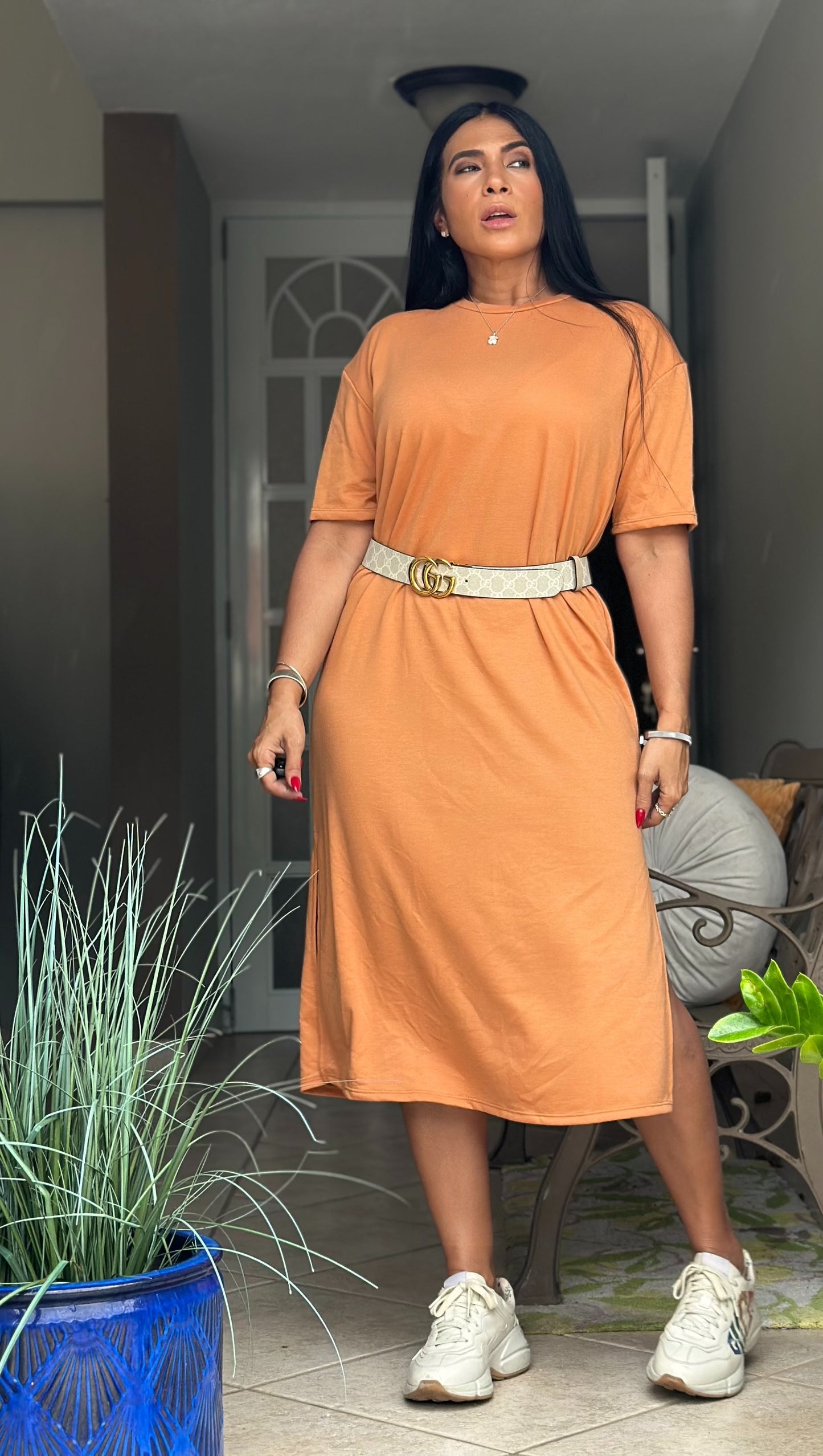 Dera Spandex Midi Dress (Único color)