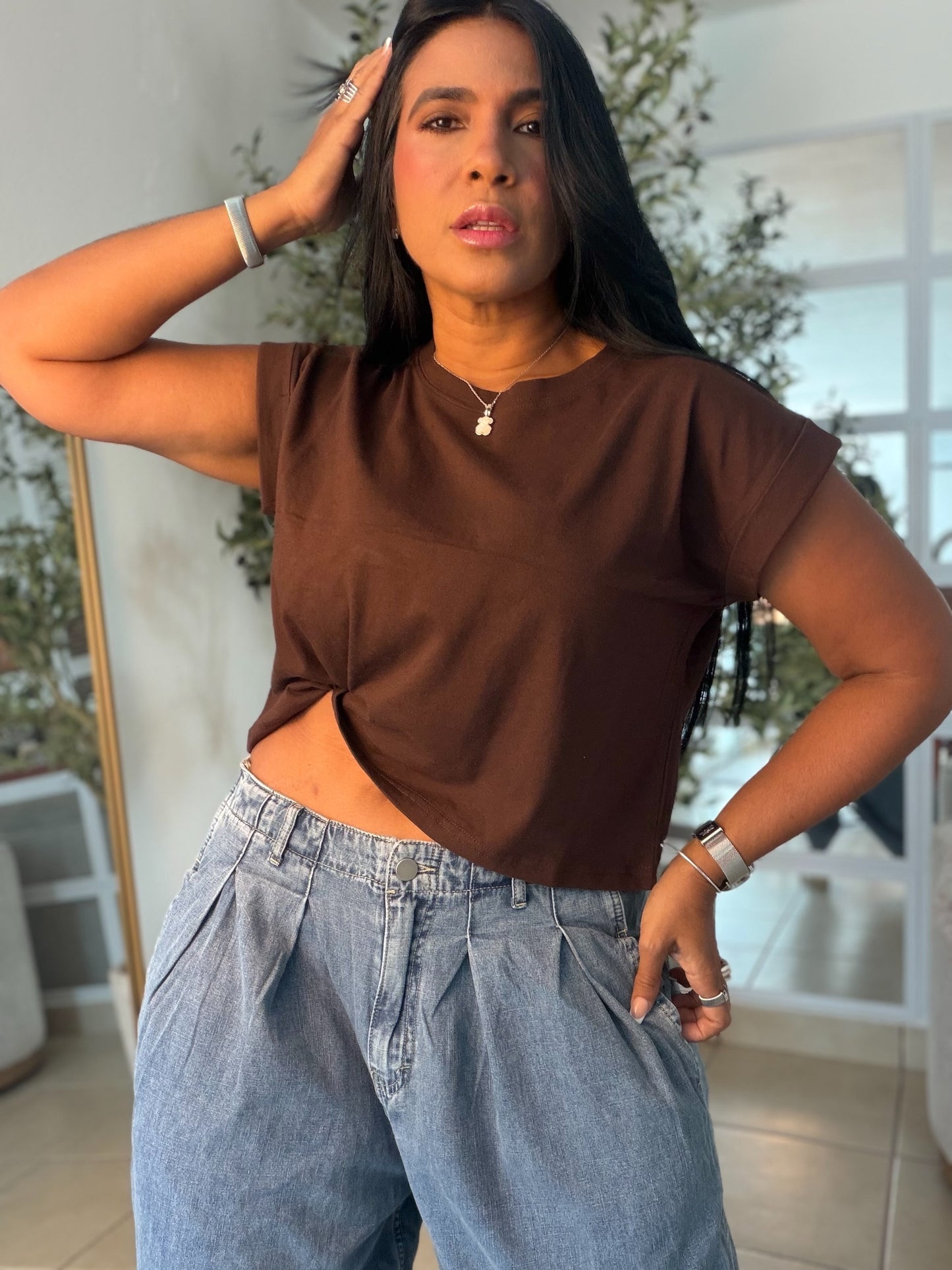 Choco Brown (Marron) Oversized Top