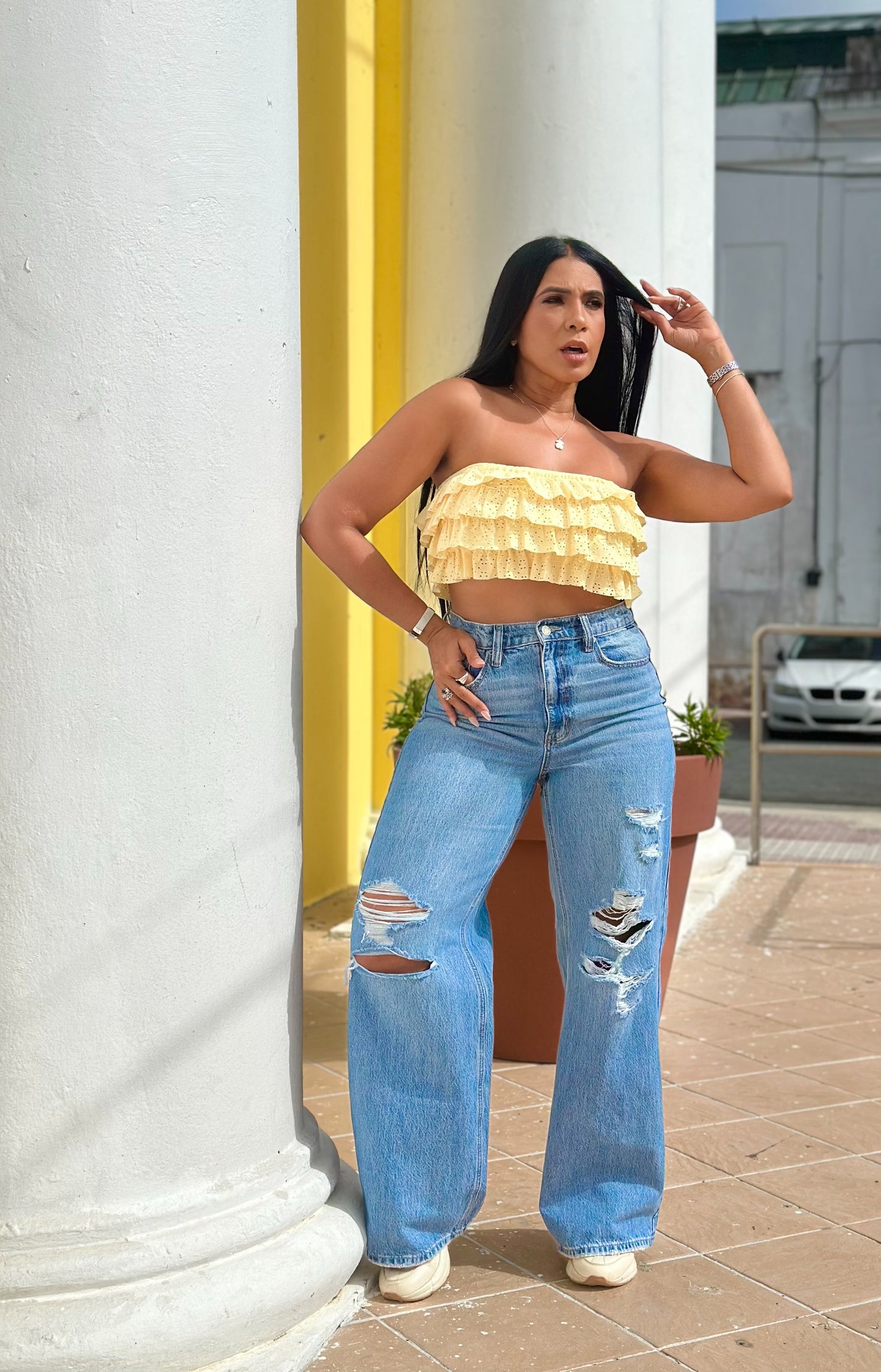 Rasgado Wide Leg Jeans 👖