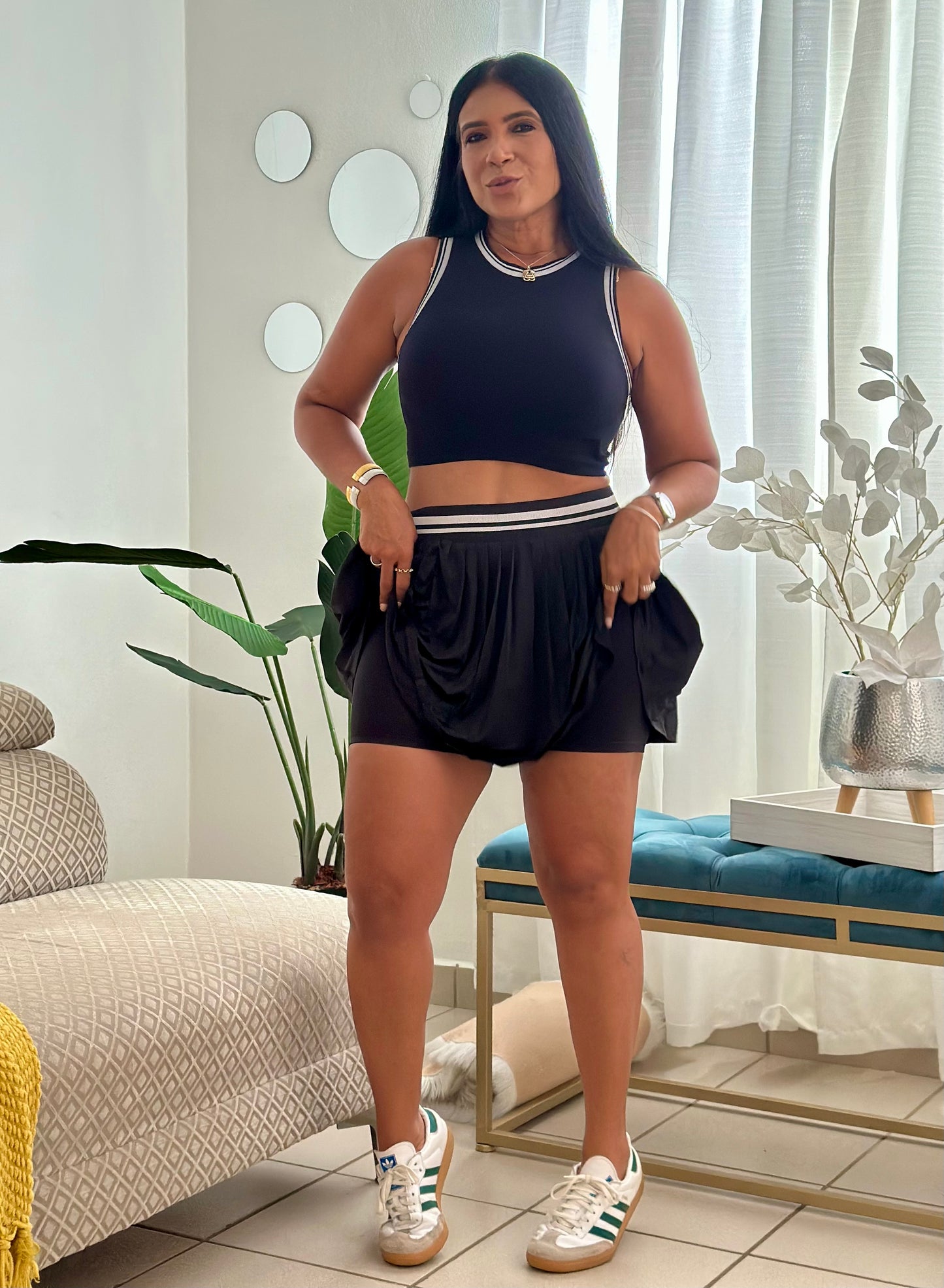 Tennis Set Falda Pantalón (Pantalón debajo largo) Mega expandible y Mega cómodo