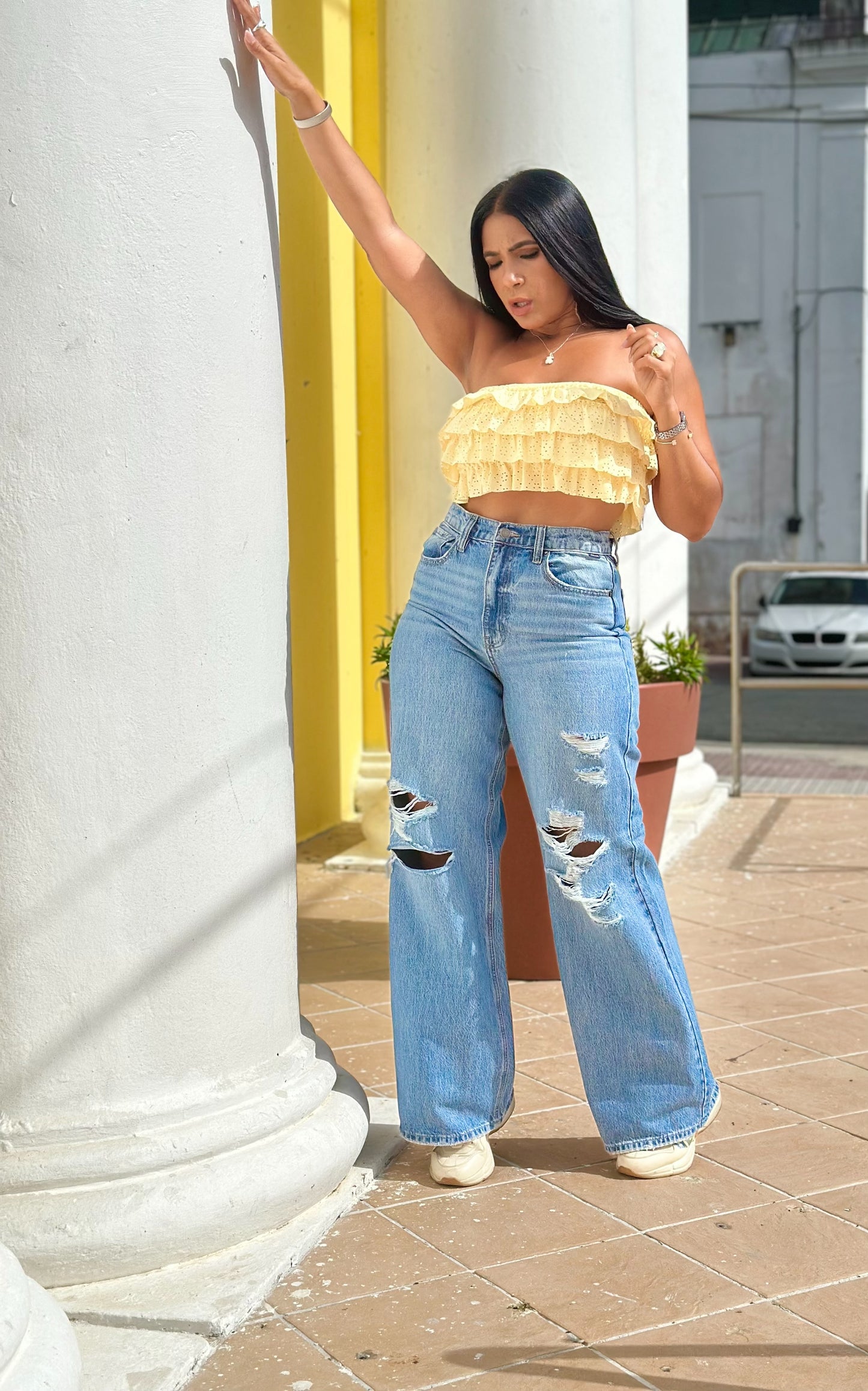 Rasgado Wide Leg Jeans 👖