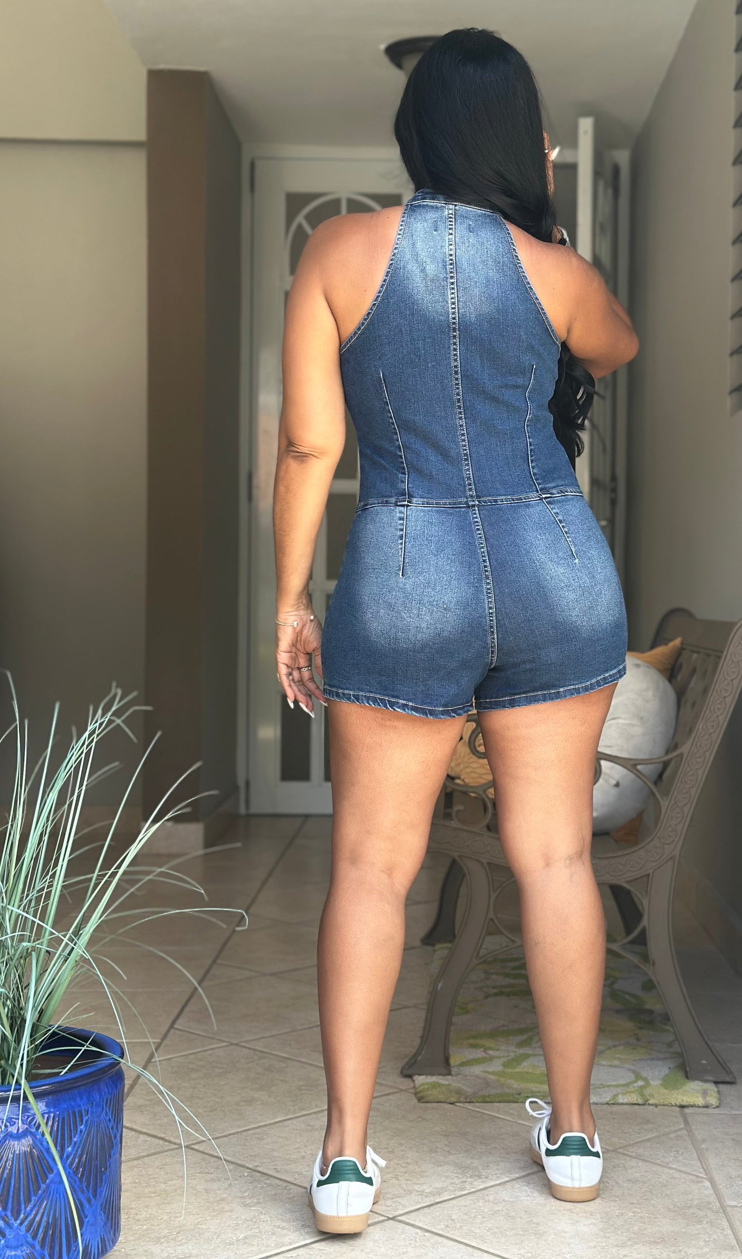 Colombia Spandex DENIM Romper