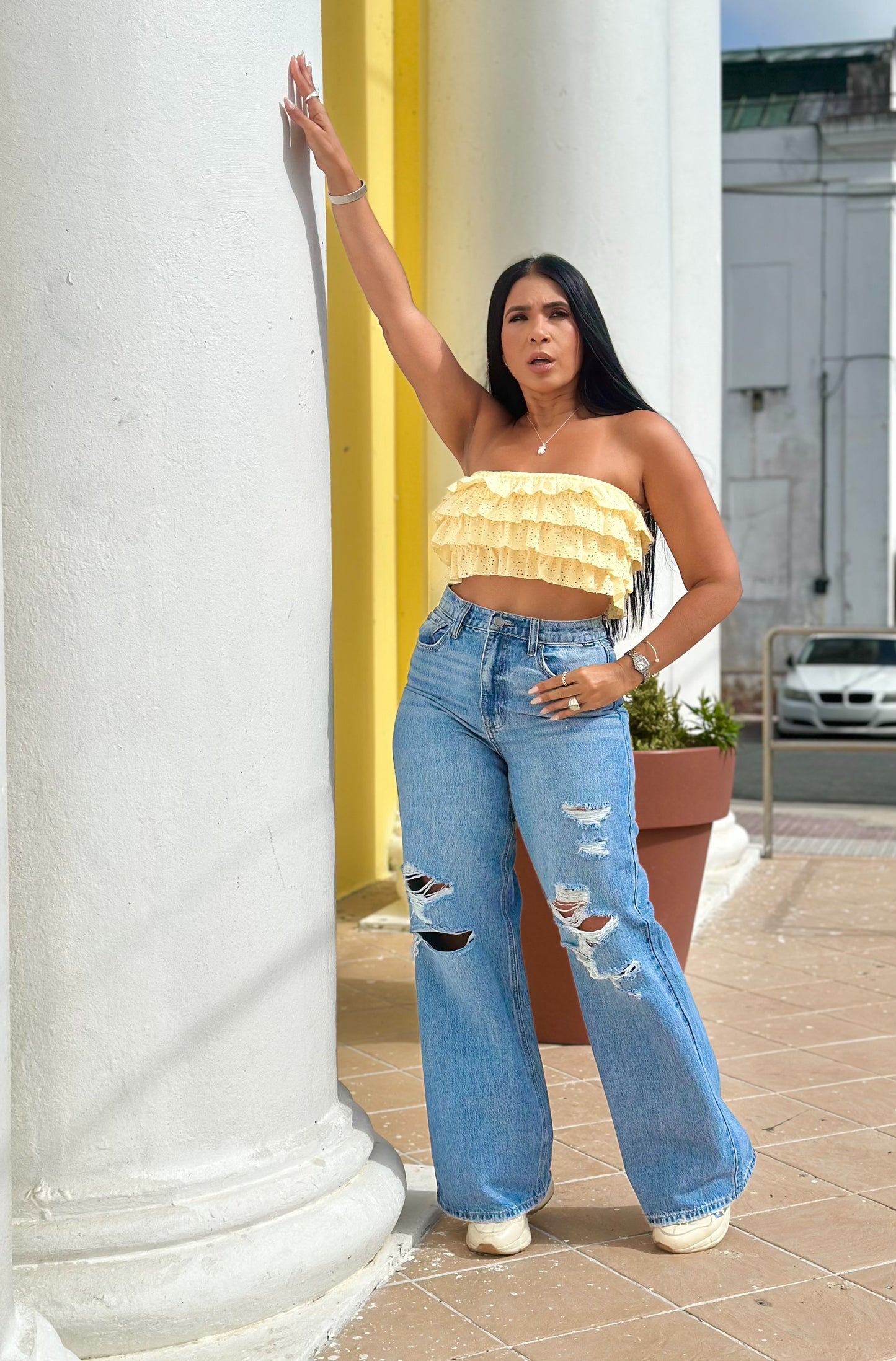Rasgado Wide Leg Jeans 👖