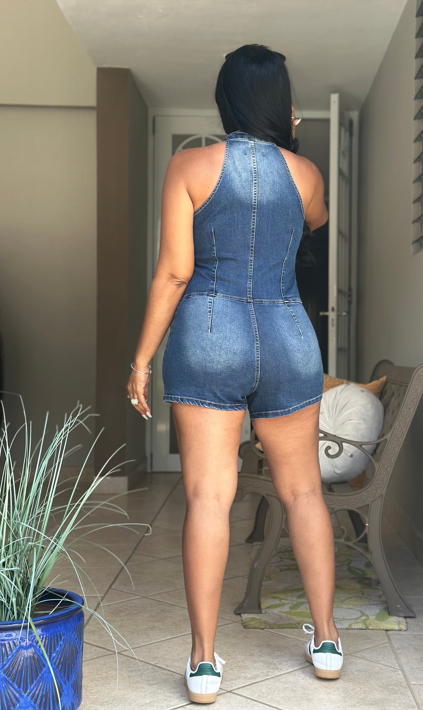 Colombia Spandex DENIM Romper