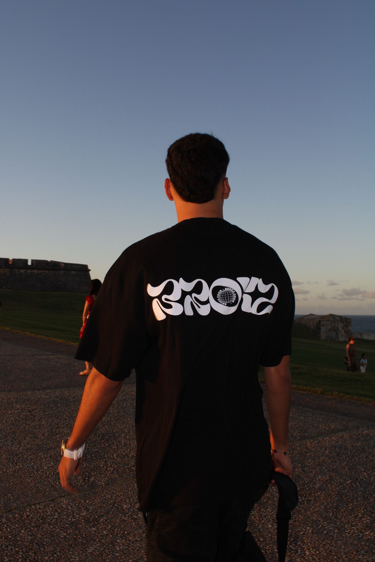 Brokz Authentik Oversized Men’s Luxe Shirt Top BLACK