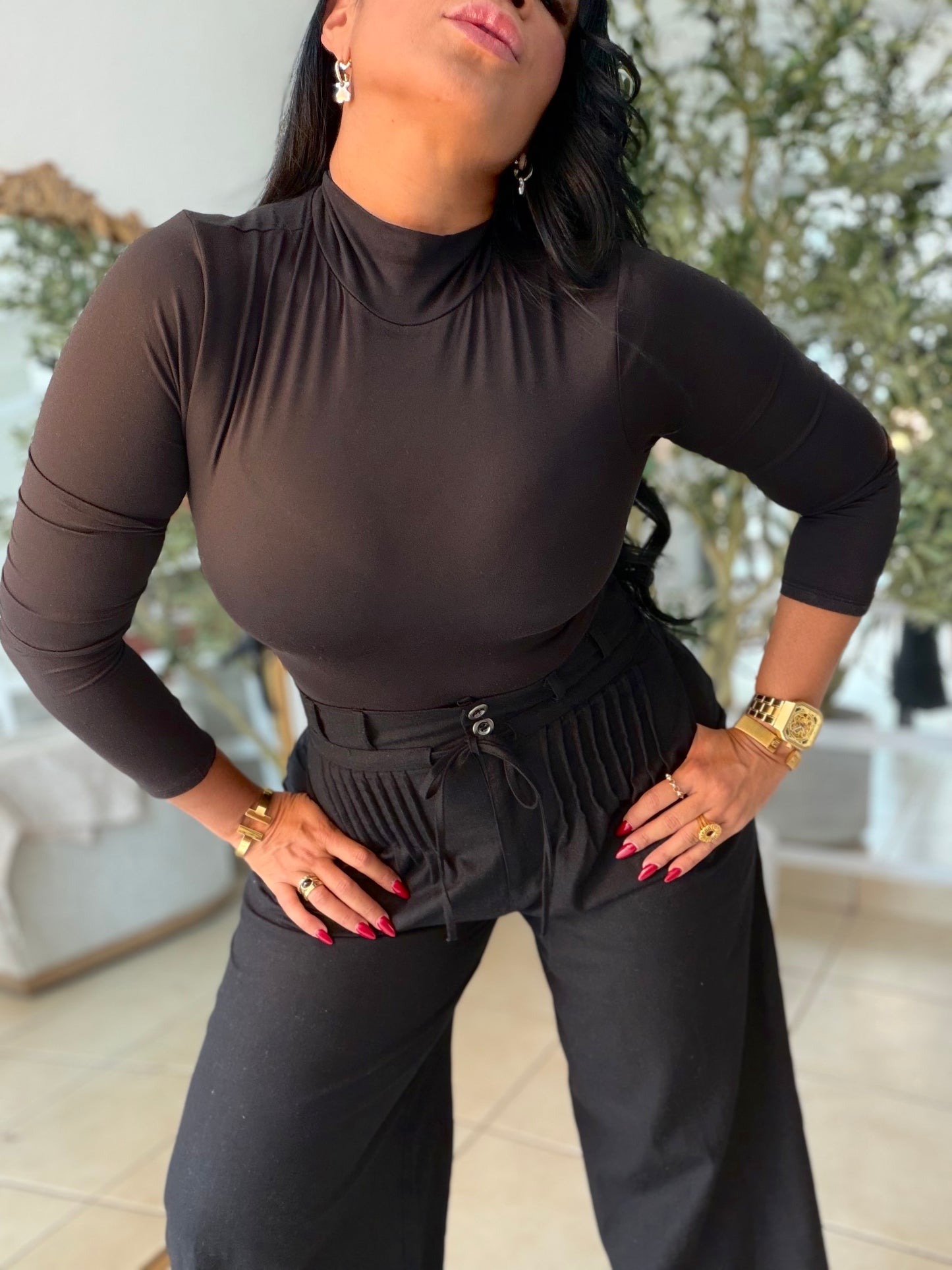 Bodysuit color negro expandible
