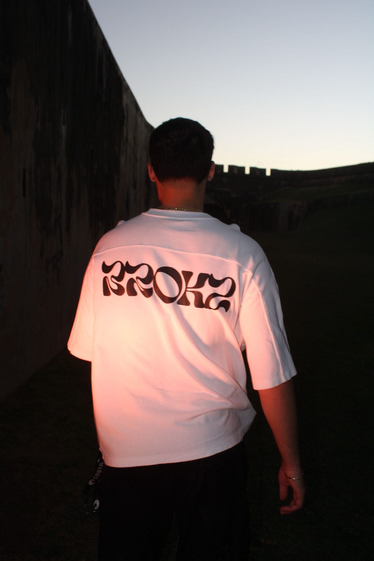 Brokz Authentik Oversized Men’s Luxe Shirt Top WHITE