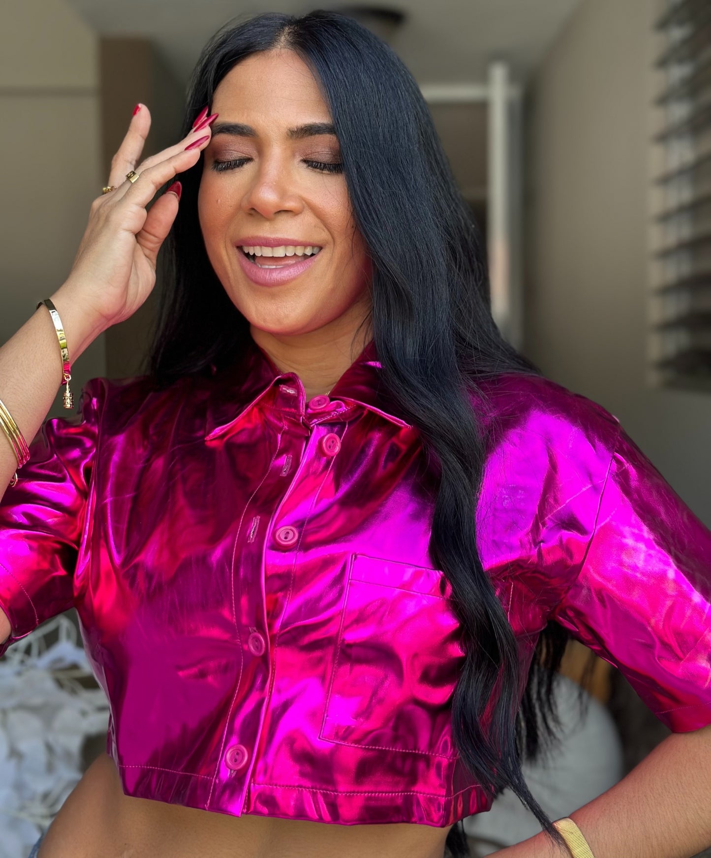 Única Metallic Top