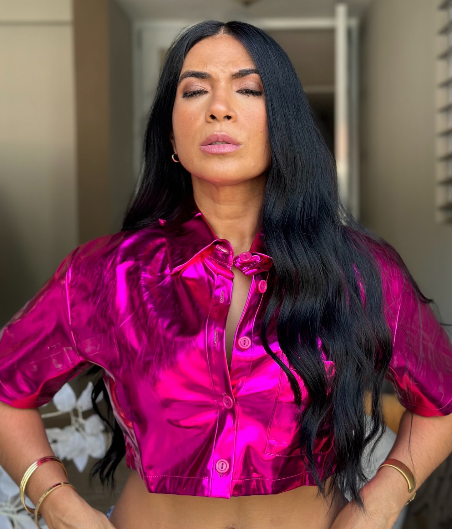 Única Metallic Top
