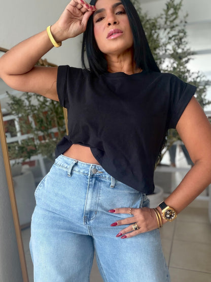 Blacky Black Oversized Basic Top (bàsicas cômodas para todo el año) SOLD OUT GRACIAS