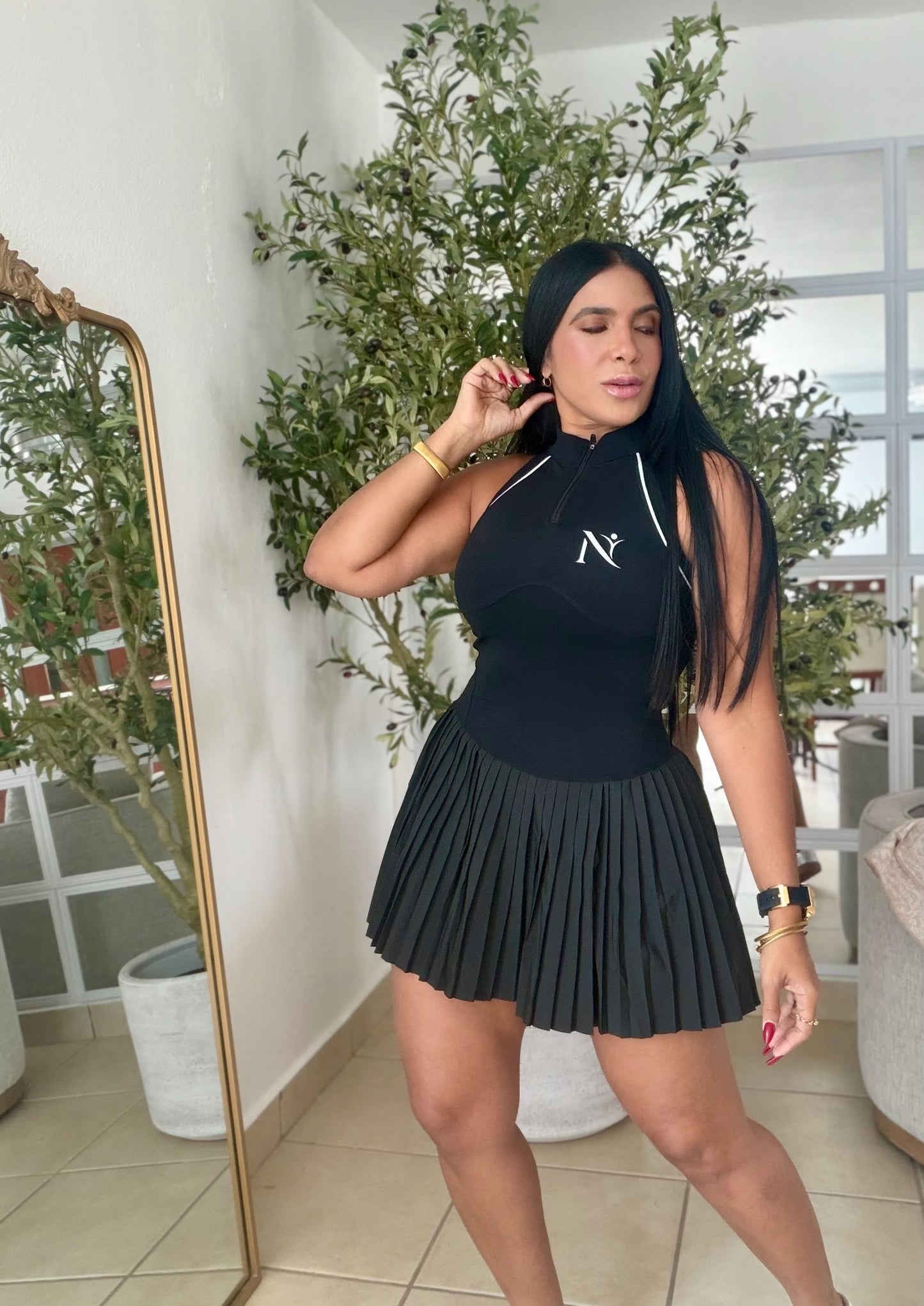 Nüra Activewear Spandex Dress Black (color negro)