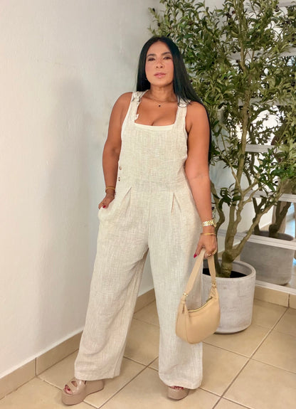 Overall color ctema avena en Hilo mega calidad premium. Ajustable en manguillos a gusto SOLD OUT GRACIAS