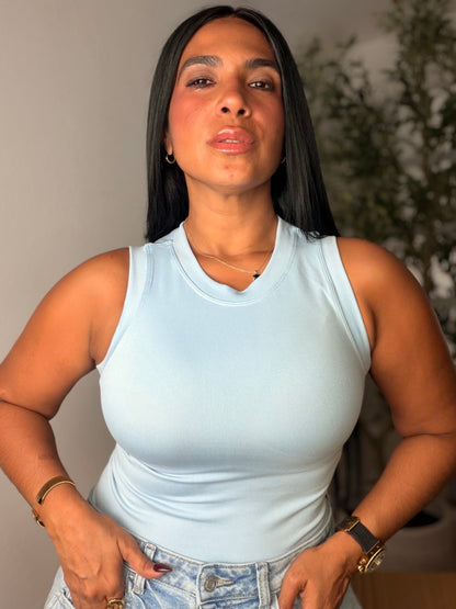 Celeste Blue Dynamic Spandex Long Luxe Basic (azul celeste de lujo) 💯 cotton