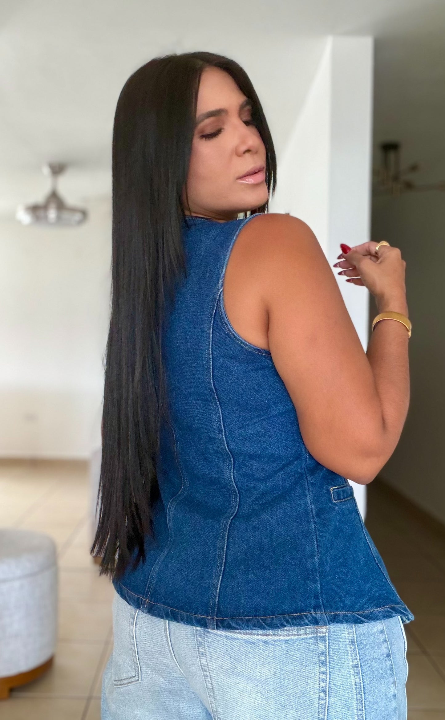 Darita Luxe Blue Denim Vest (SOLD)