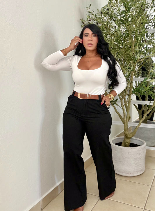 De Lujo Lino Negro (black) Pantalones Expandible con correa incluìda (mega premium) SOLD OUT