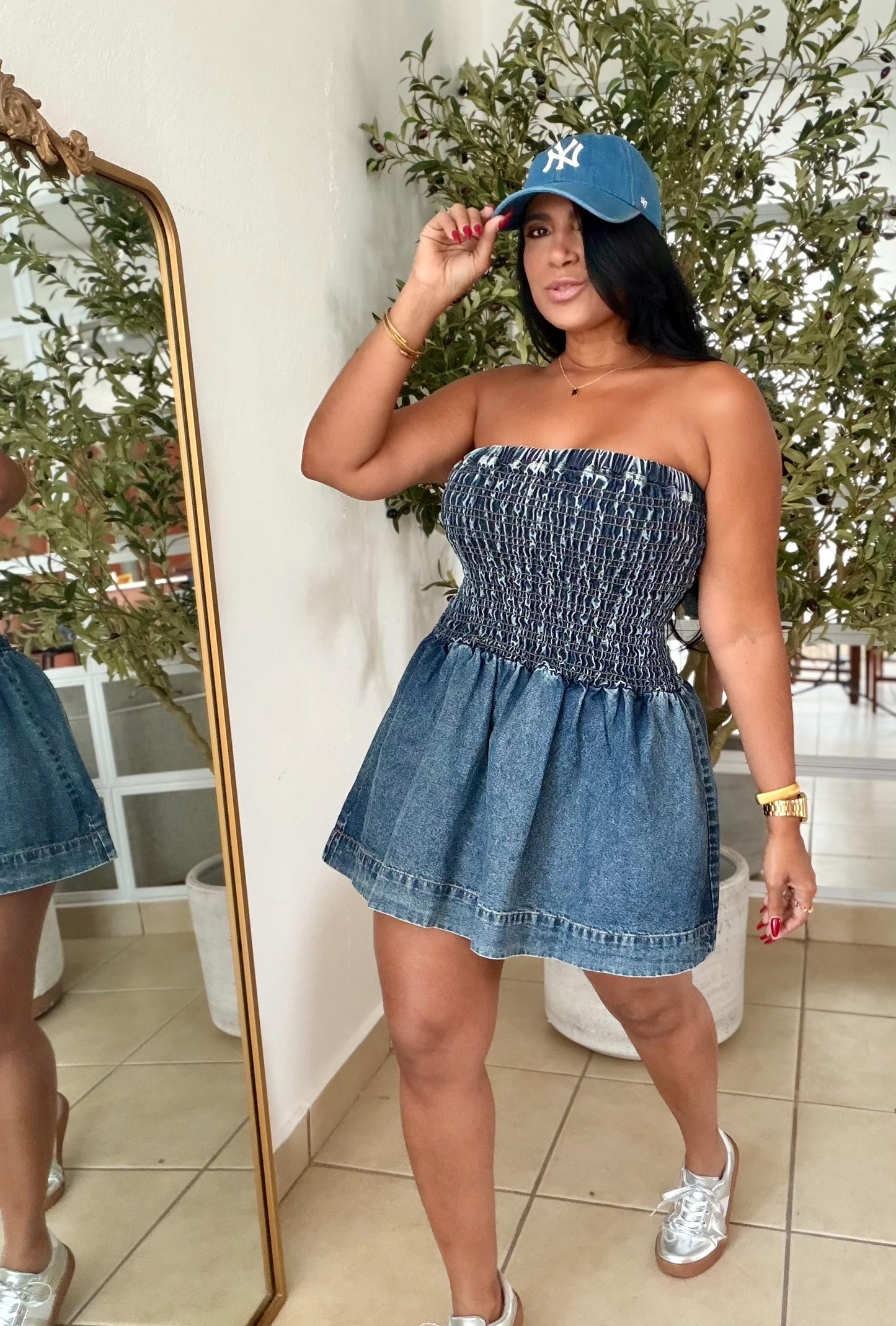 Daras Spandex Total Denim Azul Blue Oscuro Dress (No zipper ni botones) El màs bello del mundo!