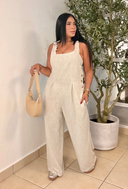 Overall color ctema avena en Hilo mega calidad premium. Ajustable en manguillos a gusto SOLD OUT GRACIAS