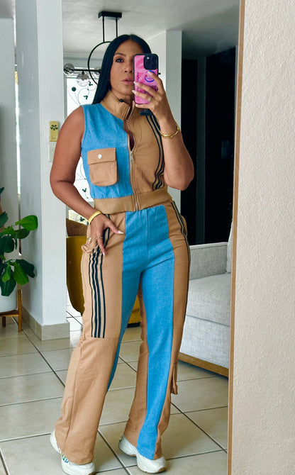 Grecia Travel Set Denim and Cotton (bien y expandible y cubridor)