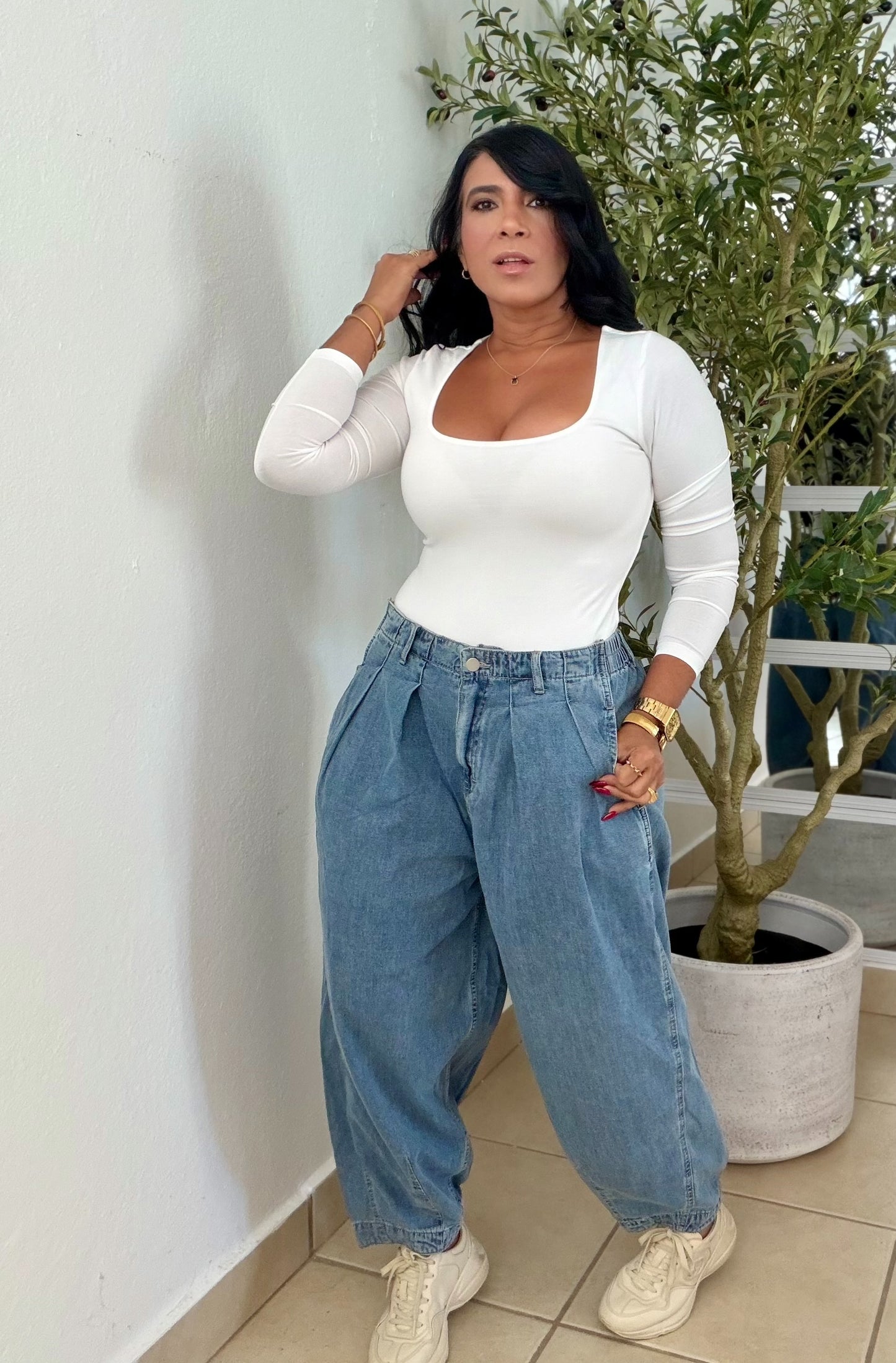 Baggy Barrel Trend Impecable Blue Jeans