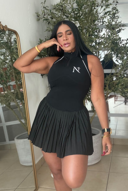 Nüra Activewear Spandex Dress Black (color negro)
