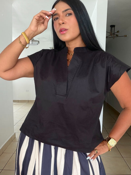 Black Luxury Premium Oversized Blouse