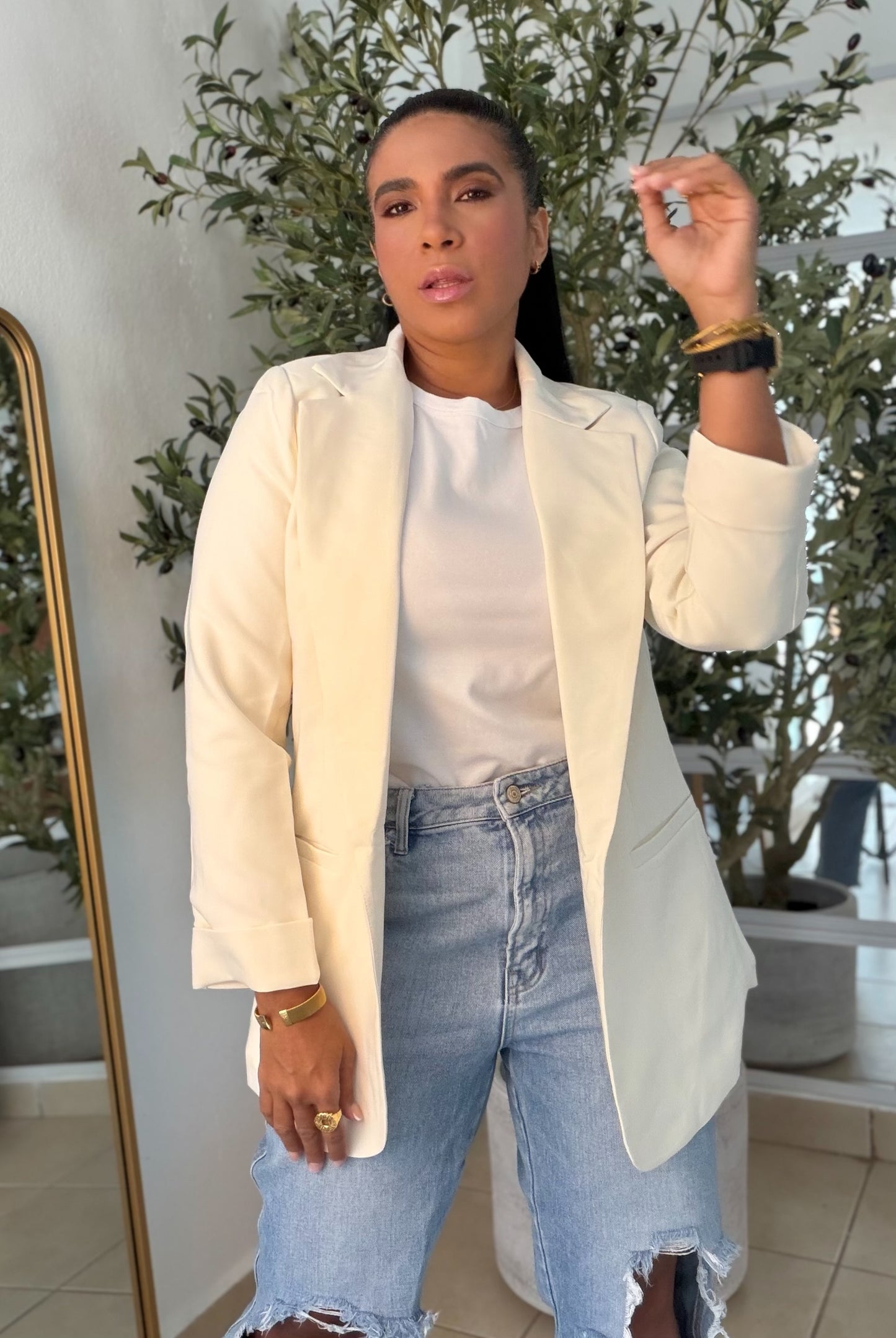 Bone White Luxe Oversized Blazer (el más bello del mundooo)