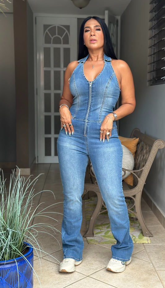 Girls DENIM Spandex JUMPSUIT