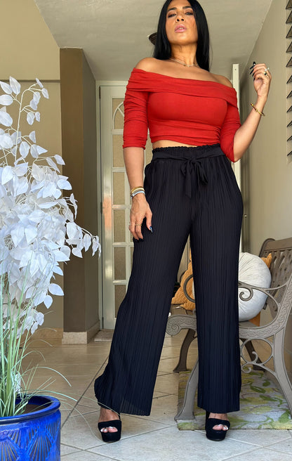 Diossa Blacky Spandex Wide Leg Pants