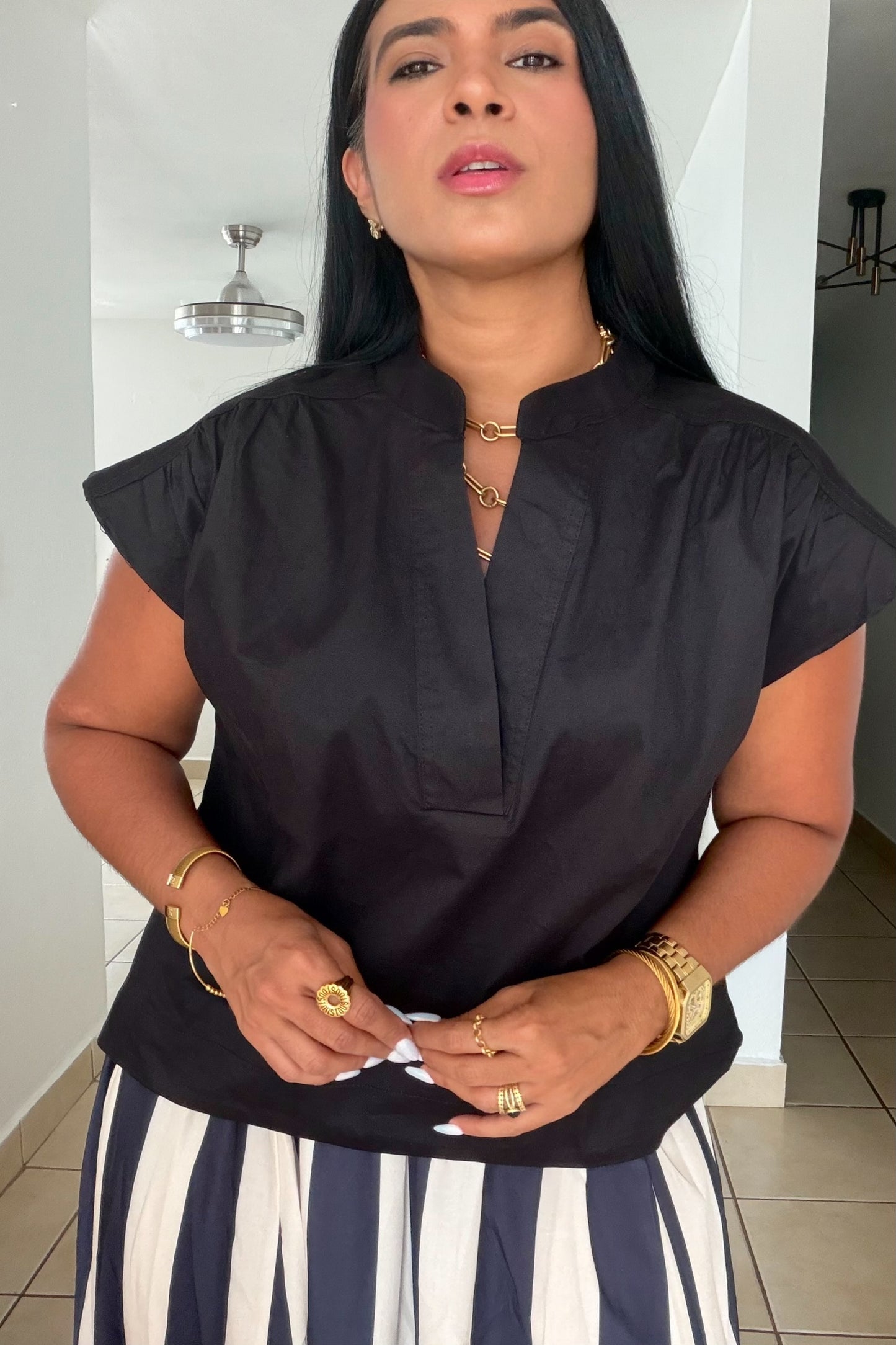 Black Luxury Premium Oversized Blouse