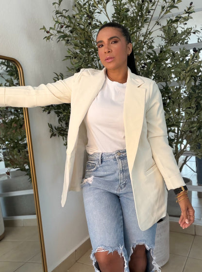 Bone White Luxe Oversized Blazer (el más bello del mundooo)