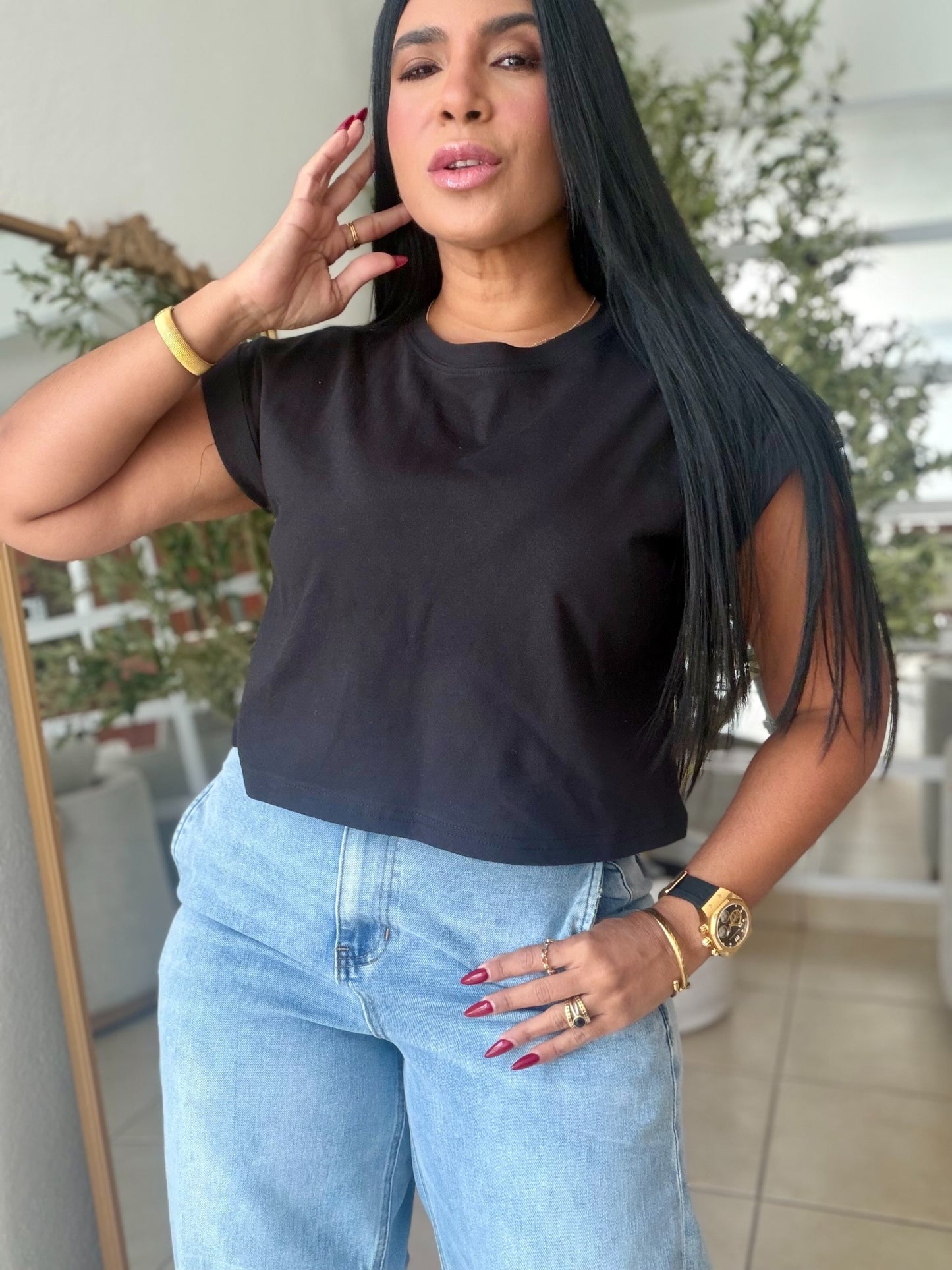 Blacky Black Oversized Basic Top (bàsicas cômodas para todo el año) SOLD OUT GRACIAS