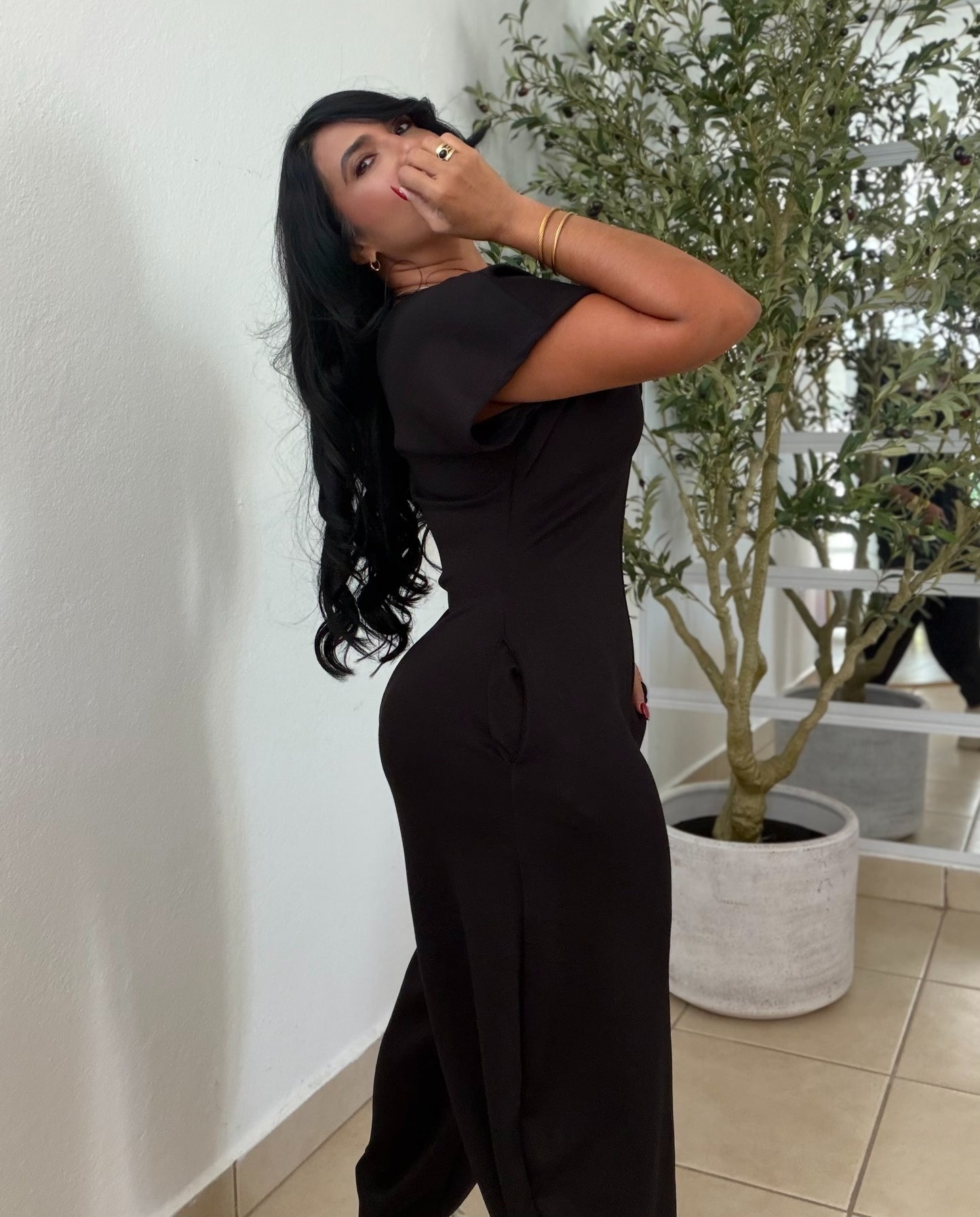 Baggy Blacky Spandex Luxe Jumpsuit (tiene bolsillos) el más bellooo