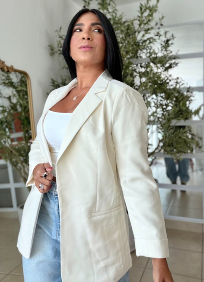Bone White Luxe Oversized Blazer (el más bello del mundo)