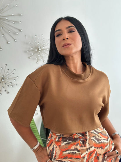 Brown Chocó Oversized Top