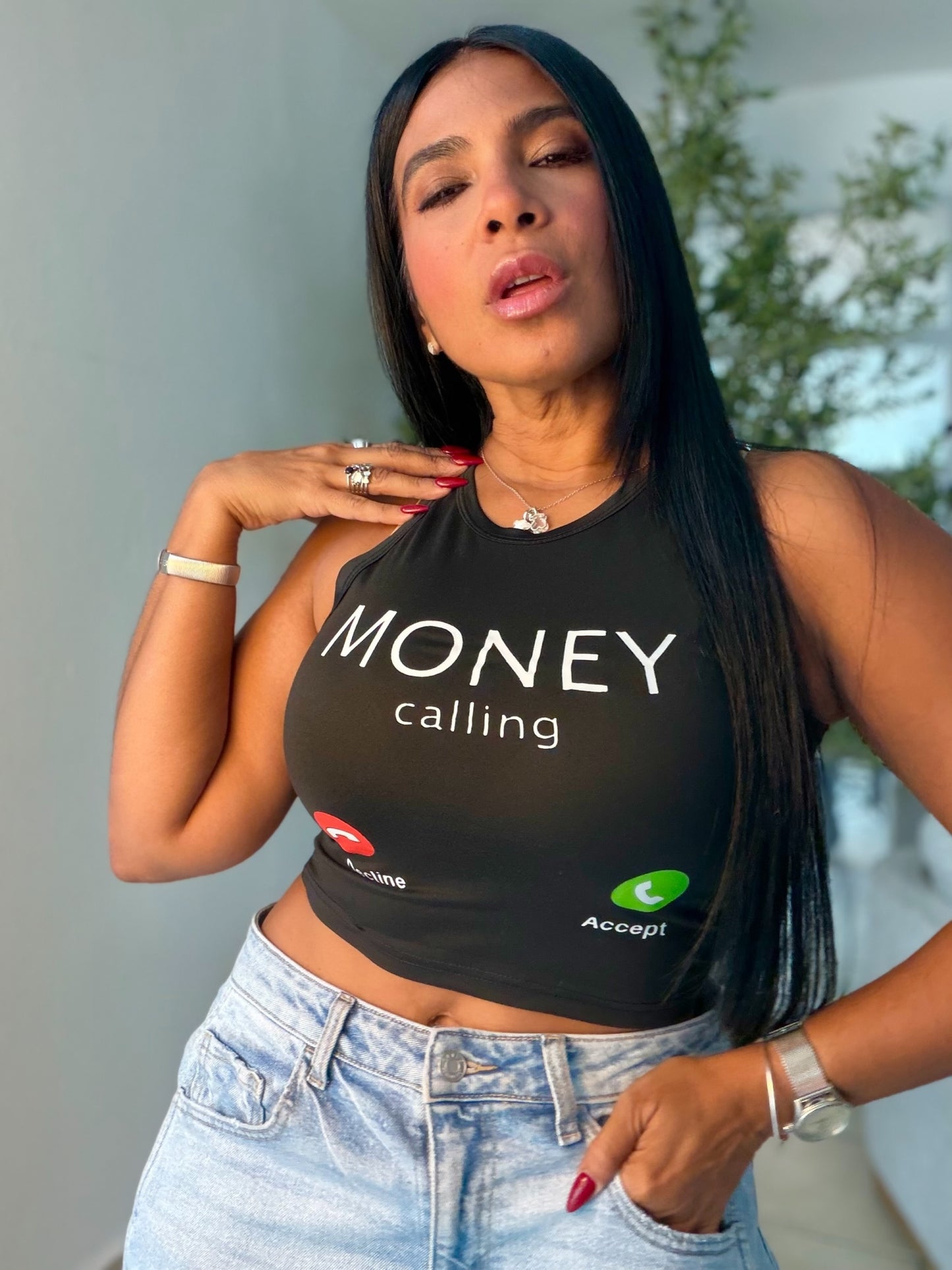 Money Calling Tren Basic 💯 cotton spandex (color negro)