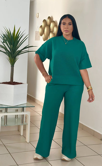 Los Cabos Hunter Green Spandex Set (tiene bolsillos)