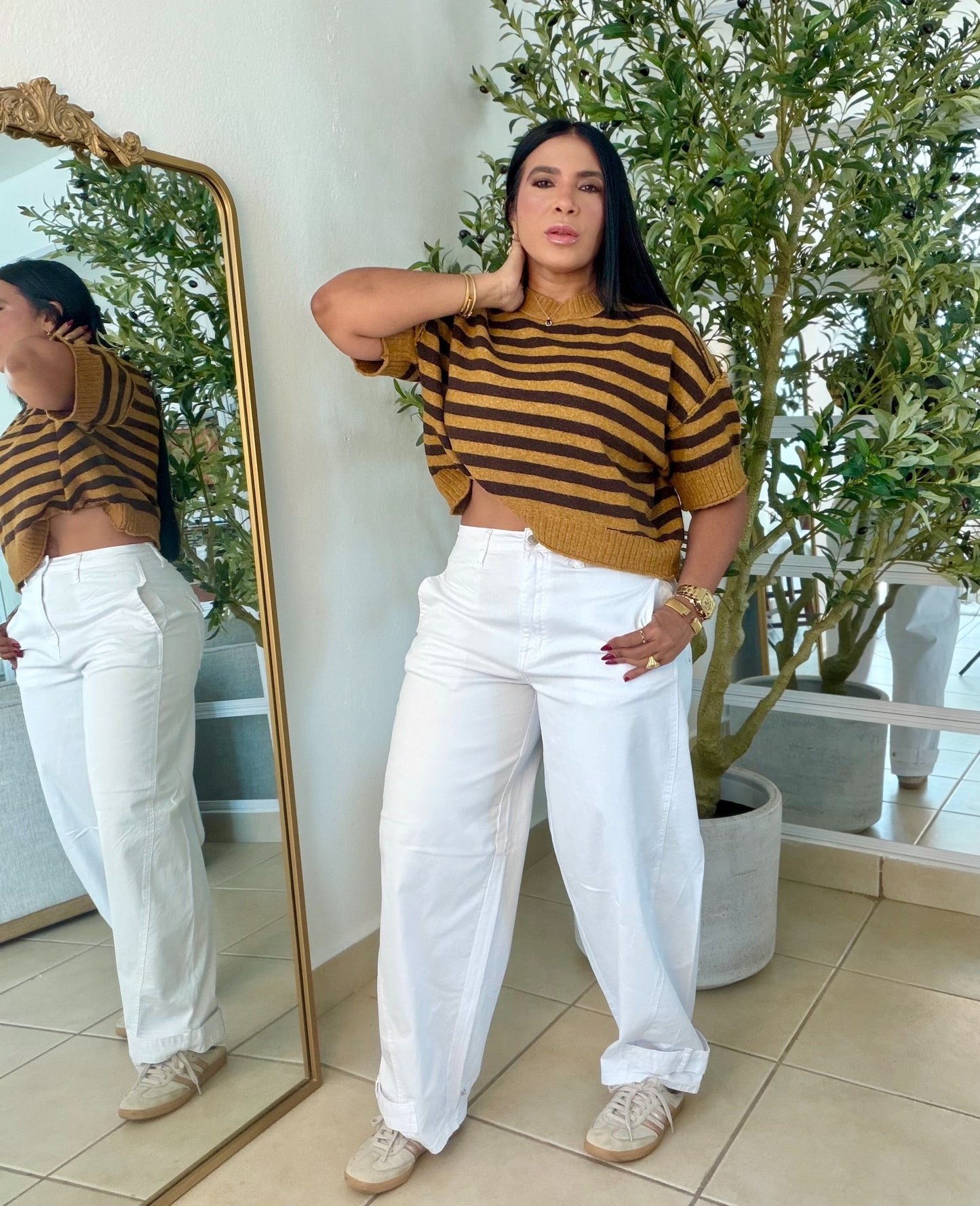 “Evita” Strecht!! Bien Spandex Baggy Pants White (NO CLAREA) es perfecciòn. Calidad mega premium