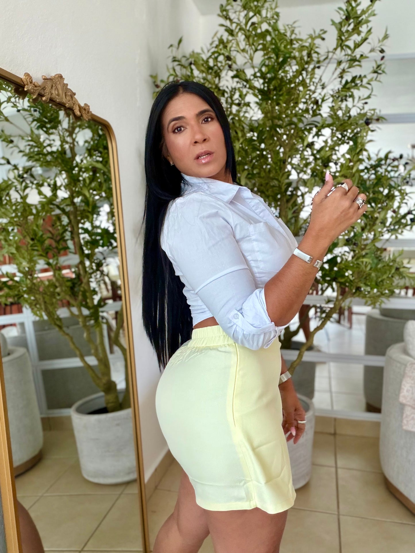 Falda Pantalón Butter Yellow (Skort) Spandex