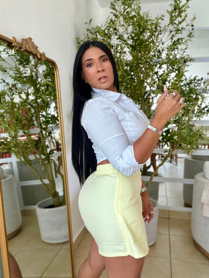 Falda Pantalón Butter Yellow (Skort) Spandex