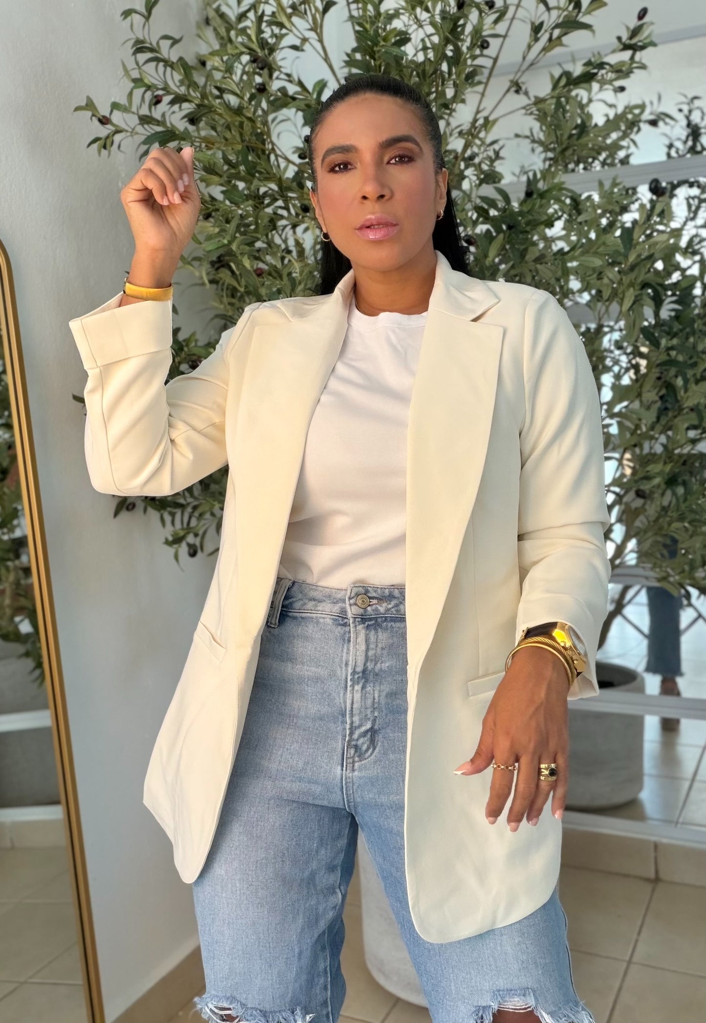 Bone White Luxe Oversized Blazer (el más bello del mundooo)