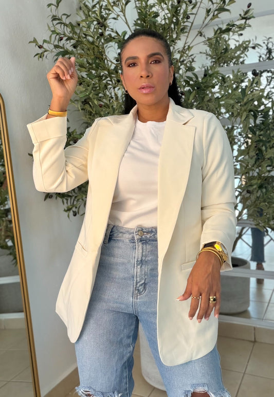 Bone White Luxe Oversized Blazer (el más bello del mundooo)