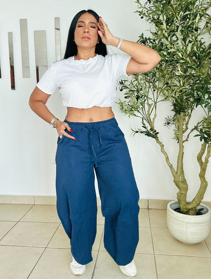 Navy Blue Baggy BARREL Oversized Pantalones